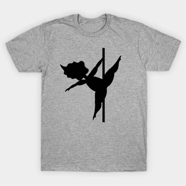 Pole Fitness | Body Confidence | Pole Dancer Silhouette T-Shirt by ABcreative